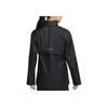 Nike Solid Color Stand Collar Zip Jacket Women Jackets Black FB7452-010