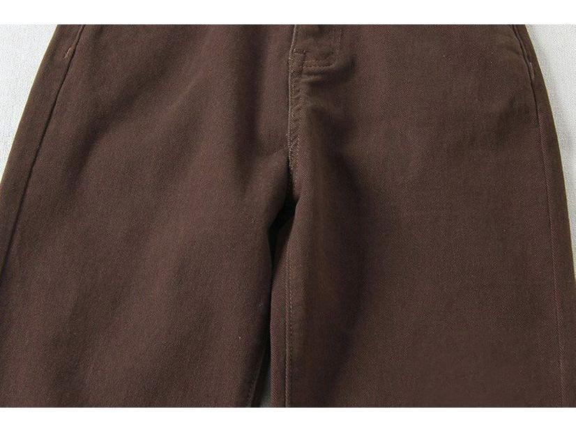 Coffee-Colored High Waist Harem Jeans - Slimming, Elastic, Versatile for Spring & Autumn 2026