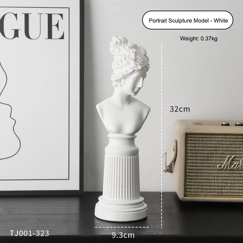 

Elegant Woman Sculpture Creative Female Portrait Sculpture Model Home Living Room Bedroom Desktop Decoration Ornament Gift