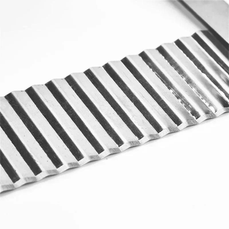 Stainless Steel Potato Chip Slicer Dough Vegetable Fruit Crinkle Wavy Slicer Knife Potato Cutter Chopper French Fry Maker Tools