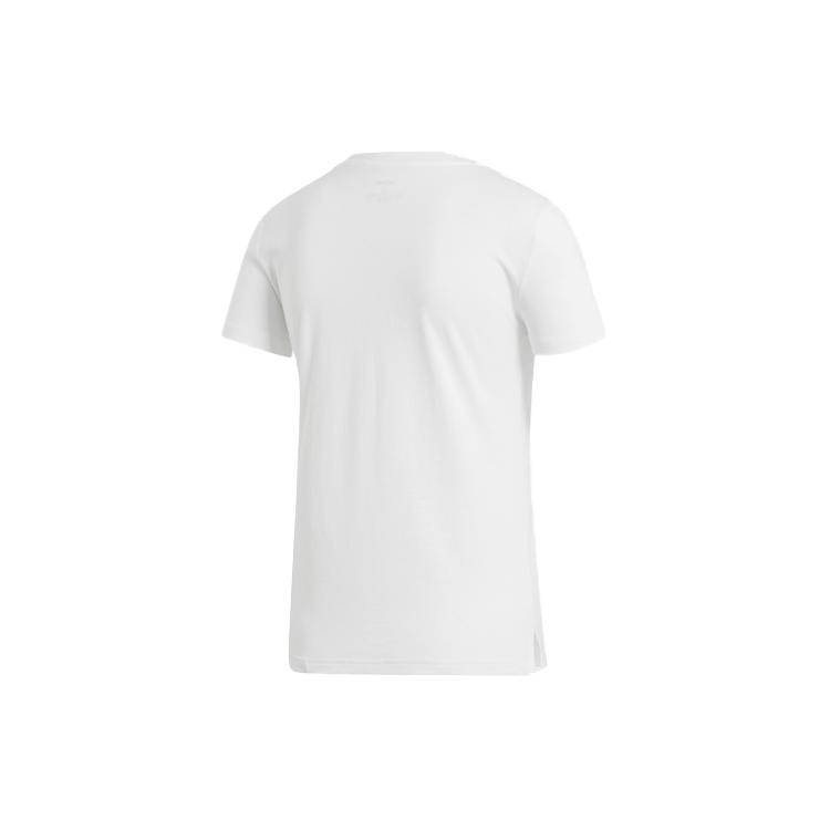 adidas T Shirts Women's White Crew Neck Moderate Straight Fit EI4559