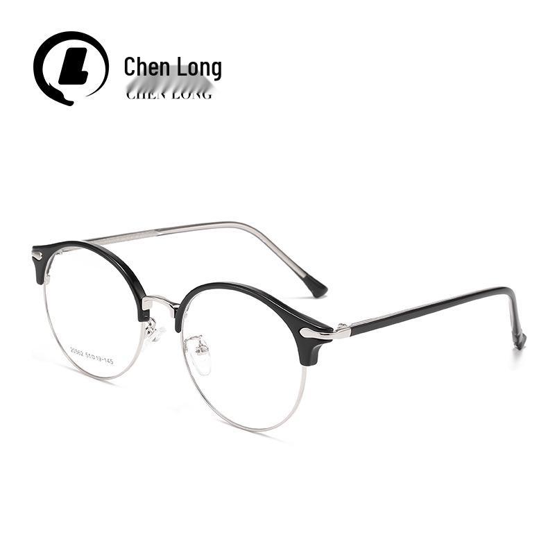 

Новые унисекс трендовые очки 20362 с полуободковой оправой: Прозрачный металлический дизайн бровей