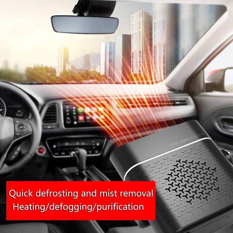 Car Heater Electric Heating Fan 12/24V Windshield Defogging Demister Defroster Car Interior Heating Machine