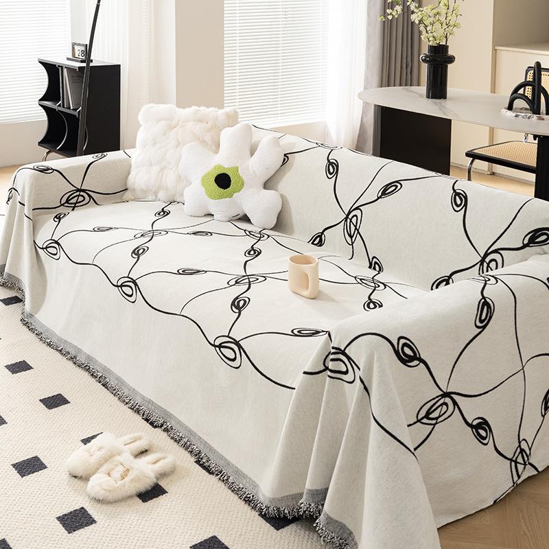 Sofa Towel Full Cover Cloth Ins Chenille Camping Blanket Sofa Cushion Cover Towel Four Seasons Universal All-inclusive Sofa Cover