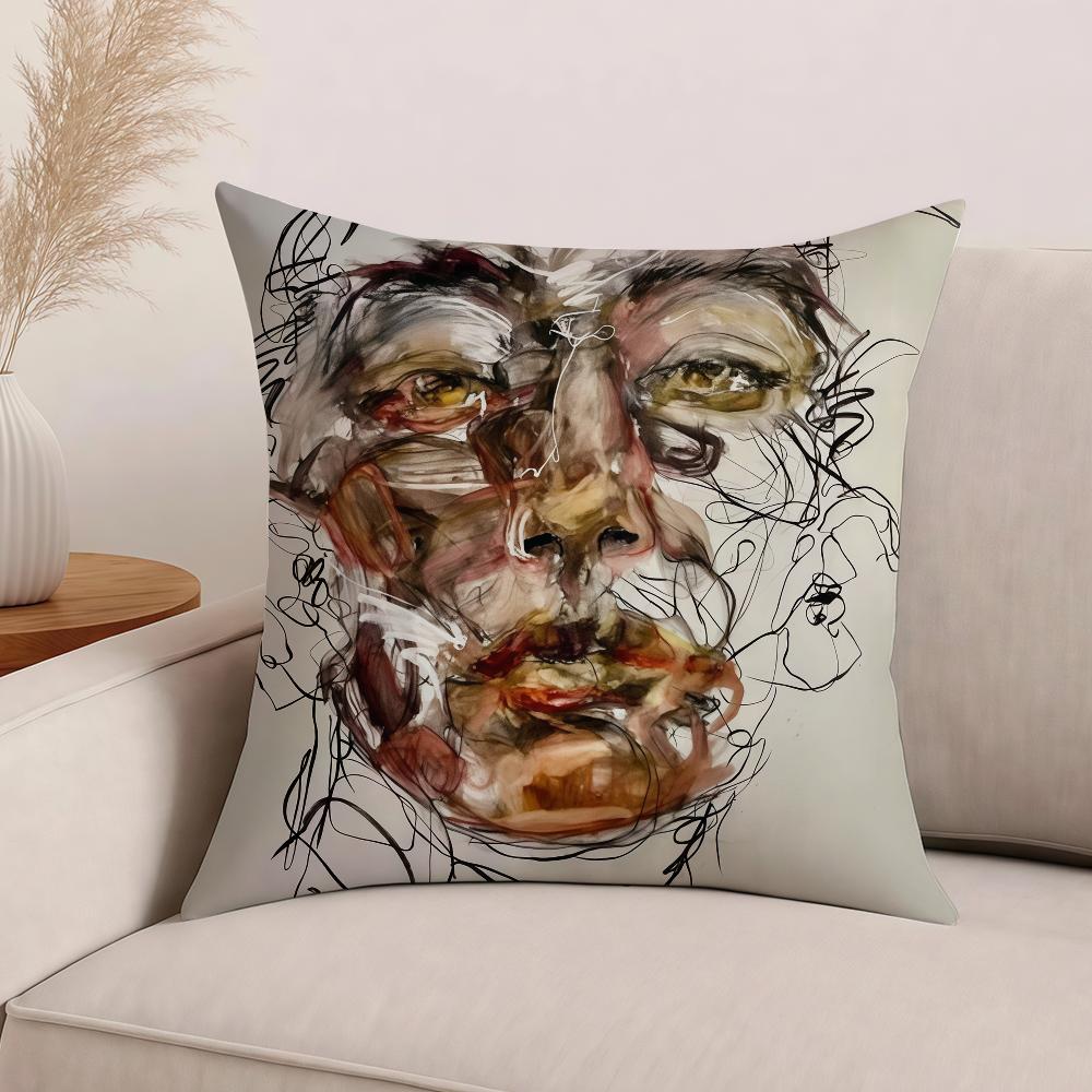 Art Abstract S-Sabine D-Danze Pillow Case Office Cushions Suitable For Sofa Car Bedroom Decorative Cushion Cover