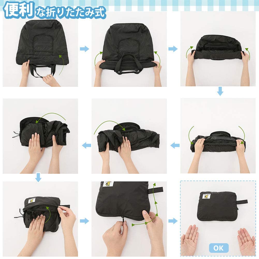 Fully waterproof, 3-way travel bag, carry-on bag, Boston bag, large capacity, foldable bag, ultra-lightweight, foldable travel bag, tote bag, stylish,