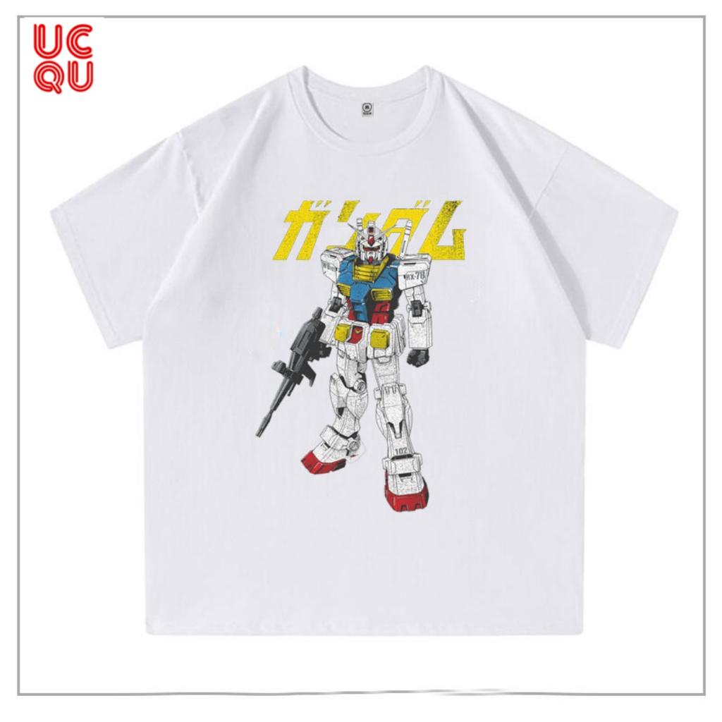 Mobile Warrior Gundam Graphic T Shirts for Men Summer Men's Short Sleeved Cotton T-shirt Harajuku Street Boys Tops Clothing