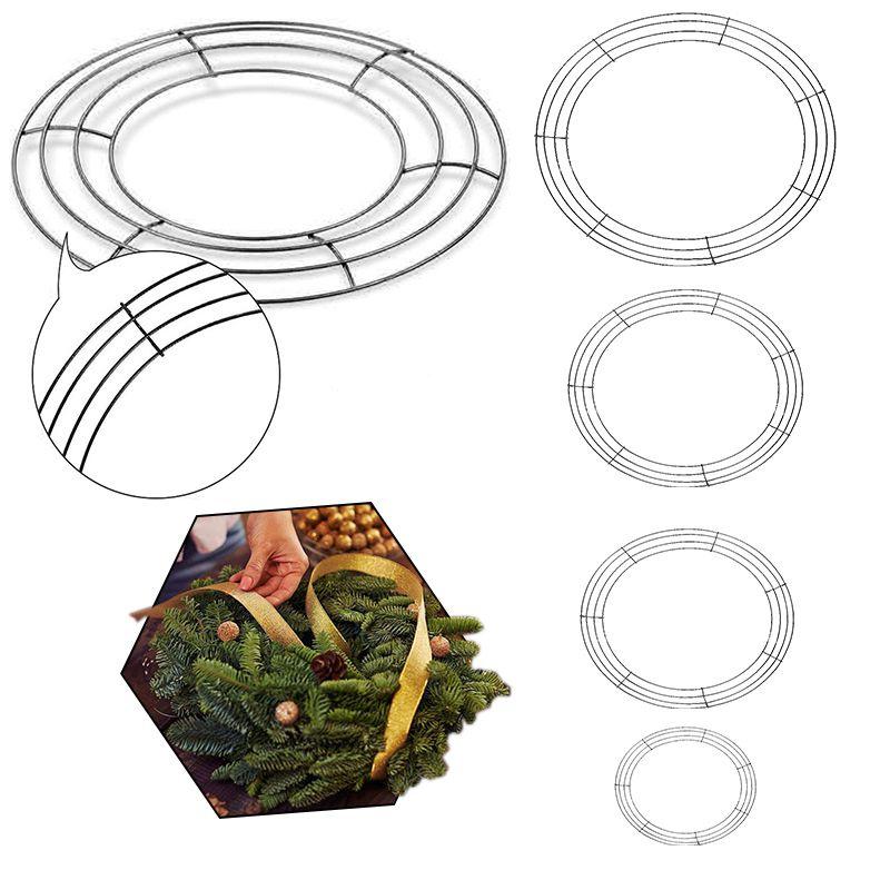 Hoop Metal Garland Round Iron Ring Diy Christmas Decoration  Wire Wreath Frame