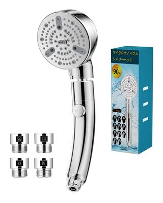 Pommeau de douche Micro Nano Bulles Débit d'eau jusqu'à l'eau Réglable Douche Douche à brouillard d'eau élevé Pore d'eau Nano Eau Arrêt d'eau Articulation 3D Peau Facile