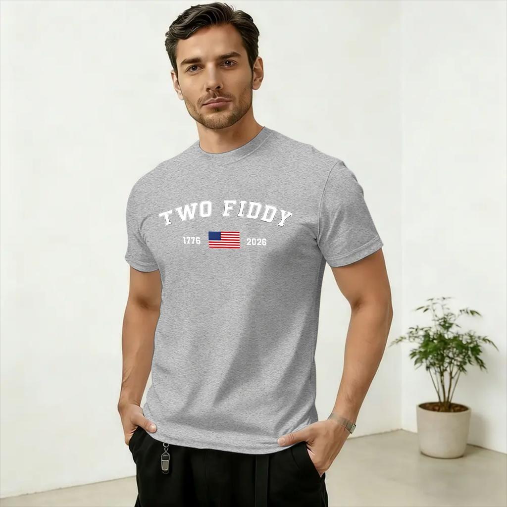 Two Fiddy TShirt Summer Cotton T Shirts For Unisex Trendy Cool Casual Tee Shirt Short Sleeve Vintage Tops