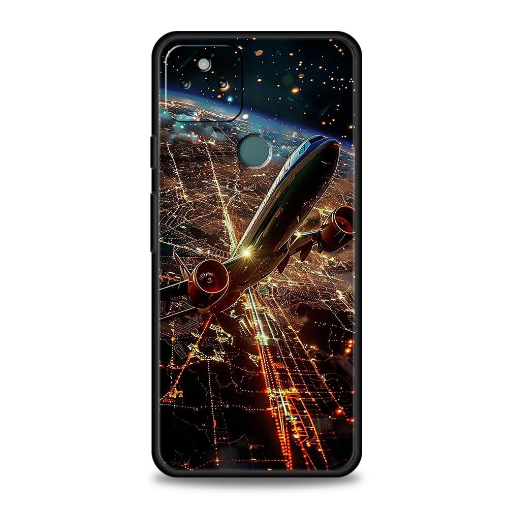 Travel-Nspired Airplane Route Phone Case Cover for Google Pixel 10 9 8 7 6 9A 8A 7A 6A Pro Shockproof Soft TPU 9 Pro XL Shell