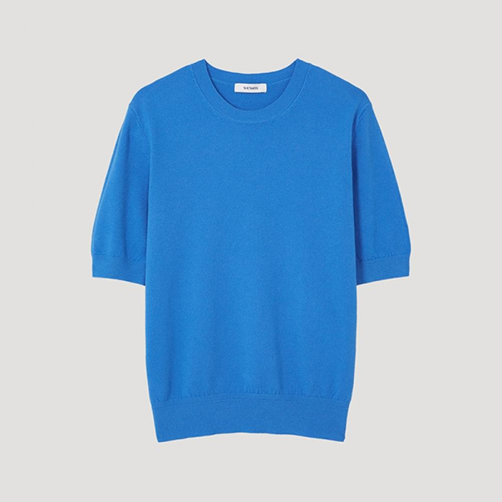 

She S miSS Round Neck Half Sleeve Knit SSkpop12600 Bl Blue/55