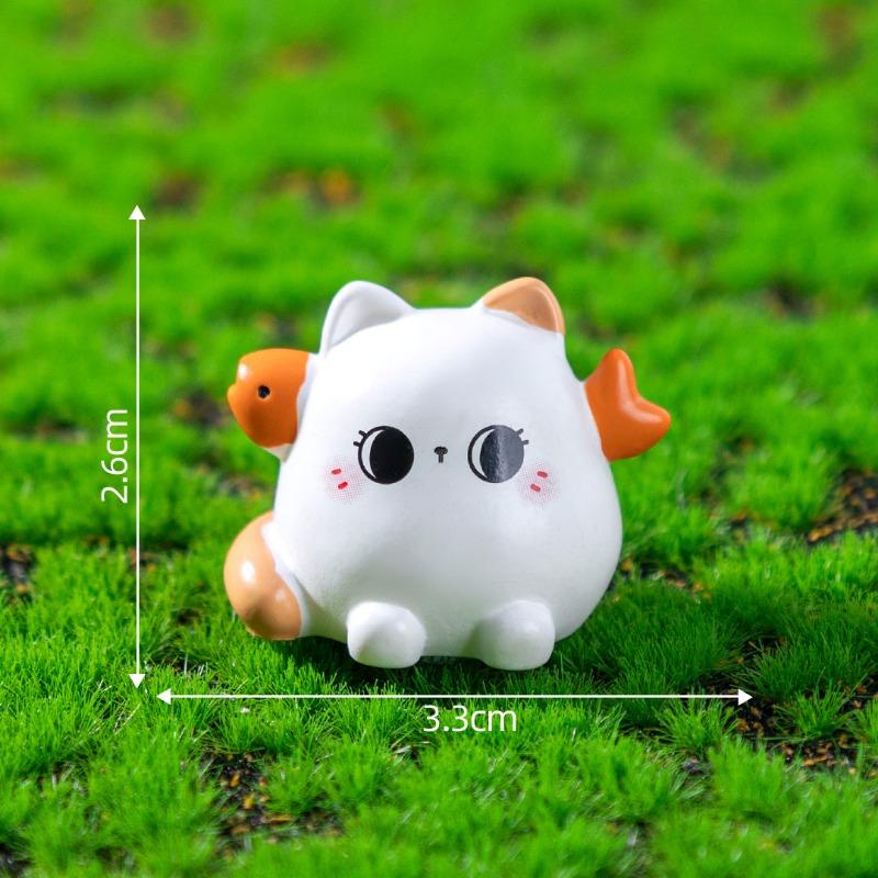 Cute 12 Zodiac Sign Cat Figurines Garden Landscaping Decorations Blind Bags Hanging Accessories and Small Ornaments