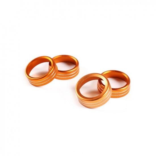 Orange Aluminum Central Console CD Knob Cover Trim For Toyota Tacoma 2016-