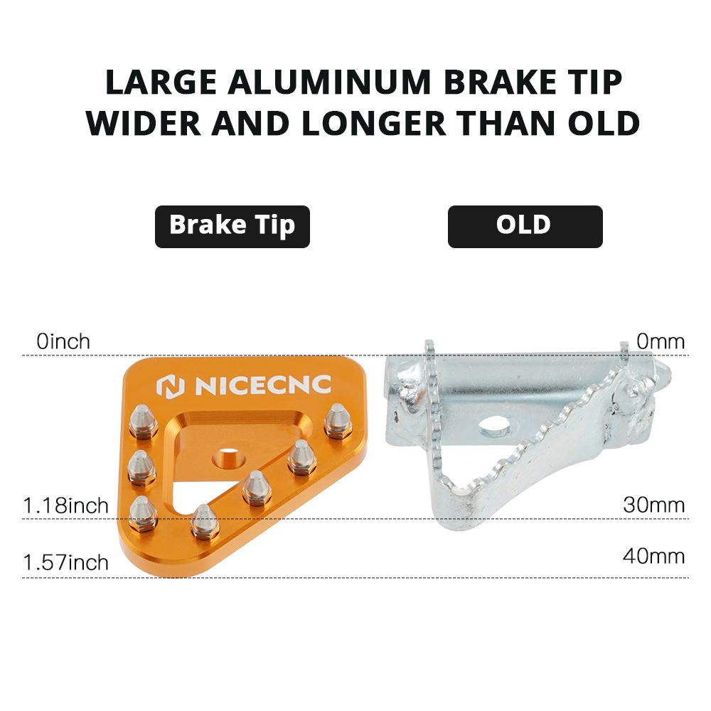 NICECNC For KTM EXC 450 EXC 250 EXC 380 EXC 125 SX 125 SX 200 SX 250 MXC 300 SX 400 450 520 Racing Rear Brake Pedal Tip Plate