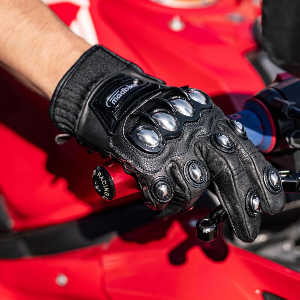 ILM Motorcycle Genuine Hard Smartphone Riding Gloves Size Gloves, Leather, All-Season, Spring, Summer, Fall, Protector, Compatible, Non-Slip,