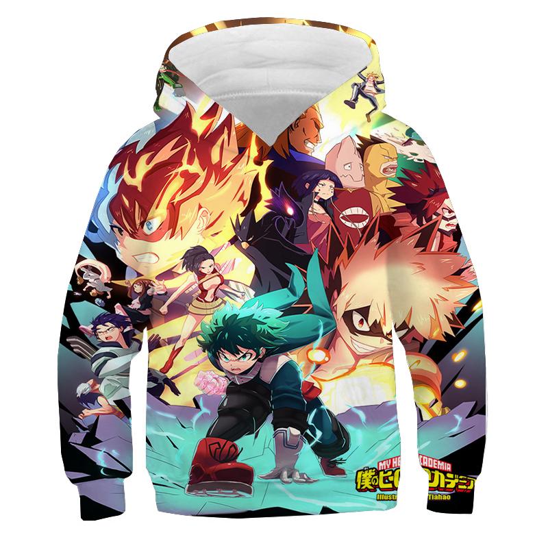 My Hero Academia Hoodies Mode Jungen Mädchen Anime Pullover Manga Bakugou Katsuki Langarm Sweatshirt Kinder Freizeit Trainingsanzug