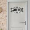 Schwarzes BADEZIMMER Englisches Dekoratives Badezimmer-Sticker, Selbstklebendes Abnehmbares PVC-Sticker Geeignet Für Badezimmer-Dekorations-Sticker