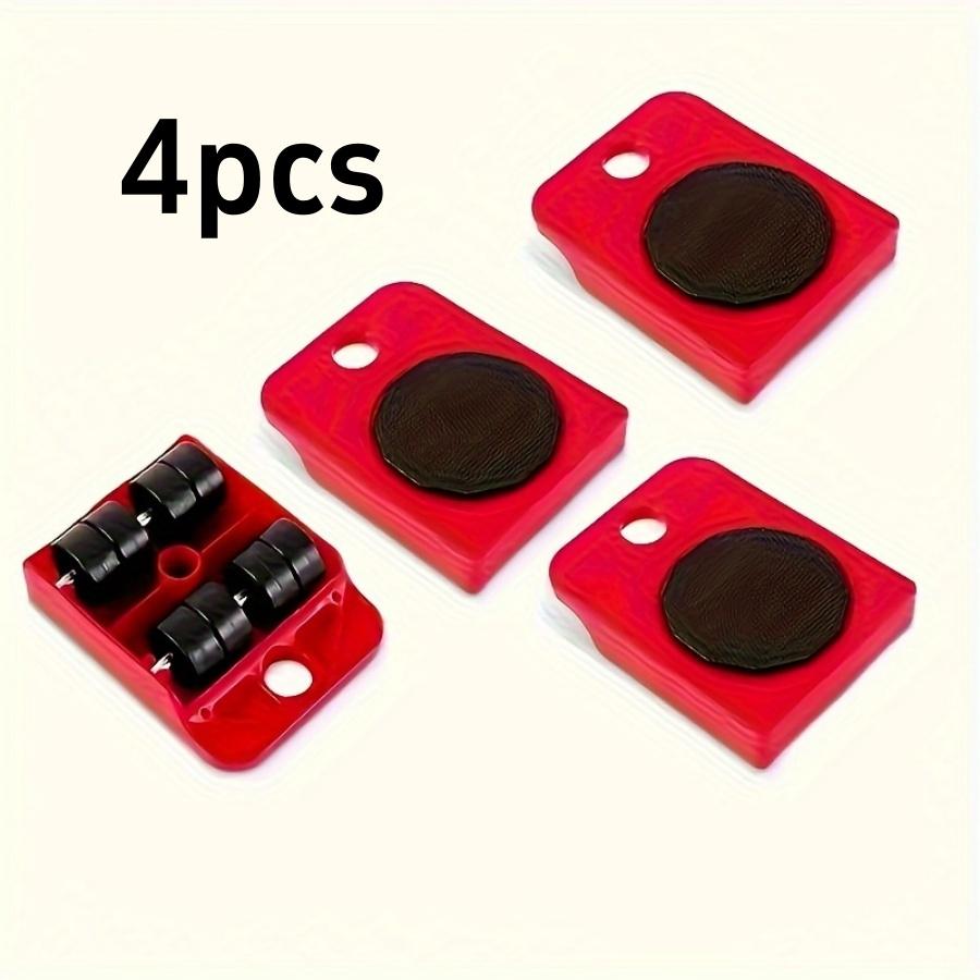 

Heavy-Duty 4-in-1 Furniture Moving Kit 360° Swivel Rollers Not include Lifting Rod, No-Scratch Glide Tool for Sofa Bed Refriger червоний