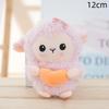 Cute Plush Bib Sheep Keychain Cartoon Animal Stuffed Charm for Backpack Decoration Girls Easter Gift