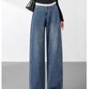 2025 Women's High-Waisted Straight-Leg Jeans: Slimming Loose Fit for Spring & Autumn