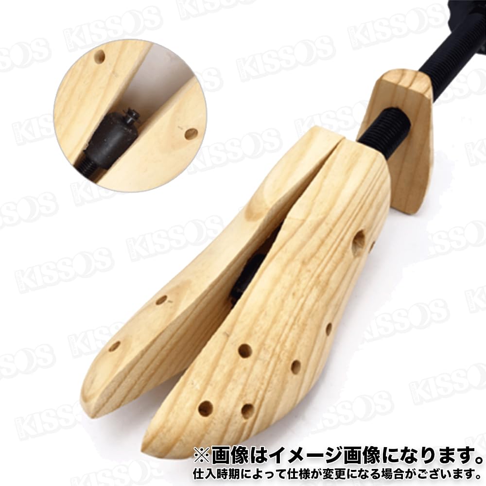 KISSOS Shoe Shoe Shoe Shoe Shape Prevents Shoes from Protects and Wooden L Stretcher, Fitter, Keeper, Tree, Moving, Stores, Adjustable, Unisex, (Size