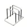 Stainless Steel Pot Lid Cutting Board Holder Space-Saving Desktop Storage Rack Kitchen Organizer Heavy-Duty Countertop Rack