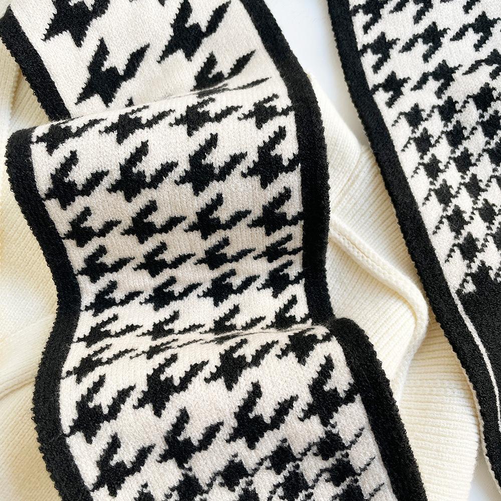 Outono e inverno cachecol Neck Care cachecol estreito pequeno longo malha cachecol pequeno moda premium senso cachecol feminino