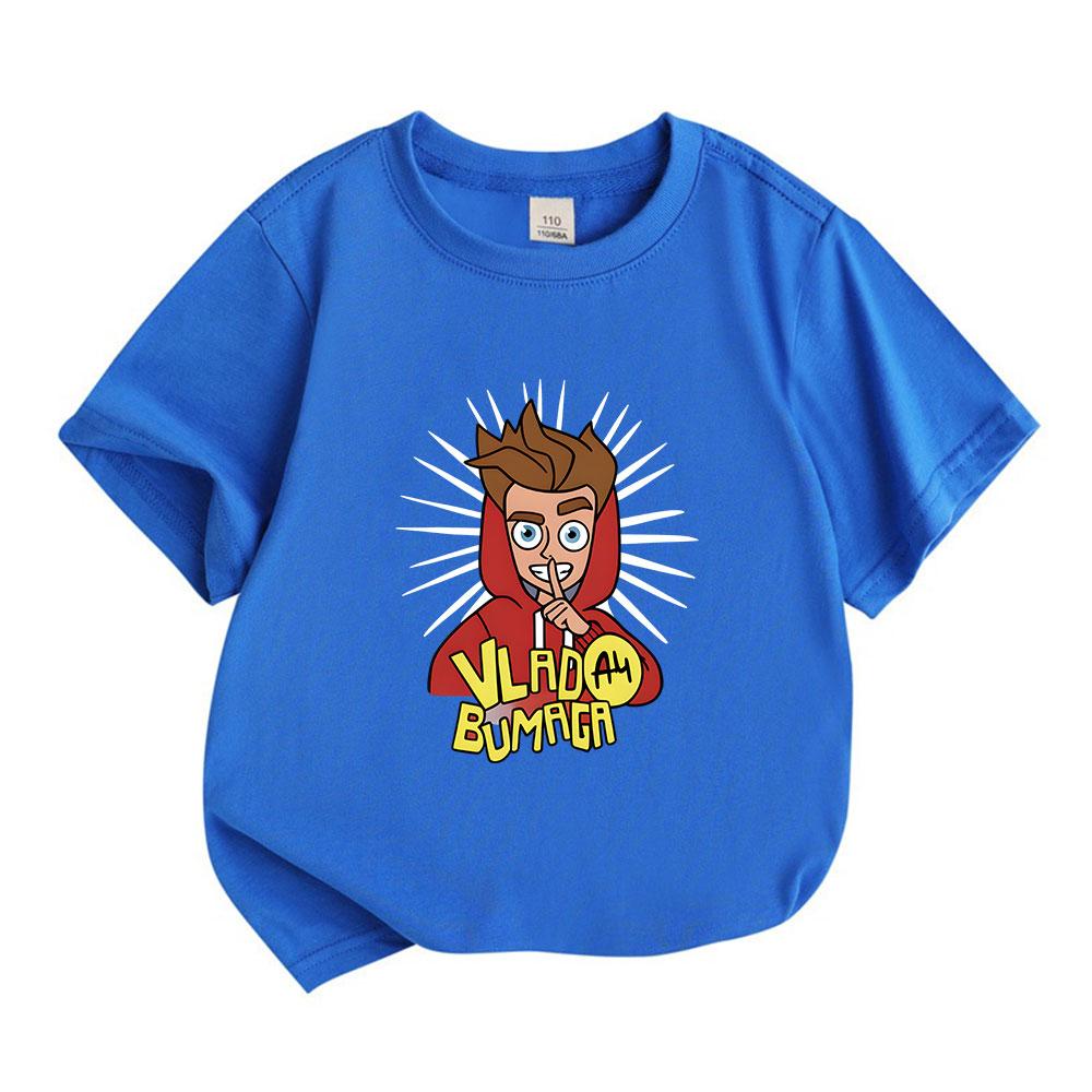 Kids Boys Girls 100% Cotton O-neck Short Sleeve T-Shirt, Cartoon Cool Boy Pattern Casual Soft Breathable Tee for Daily Wear School Holiday Top