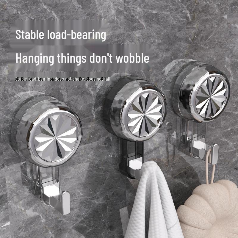 Strong Vacuum Suction Cup Hook - No-Drill, Traceless Adhesive for Bathroom, Kitchen, Door, and Wall