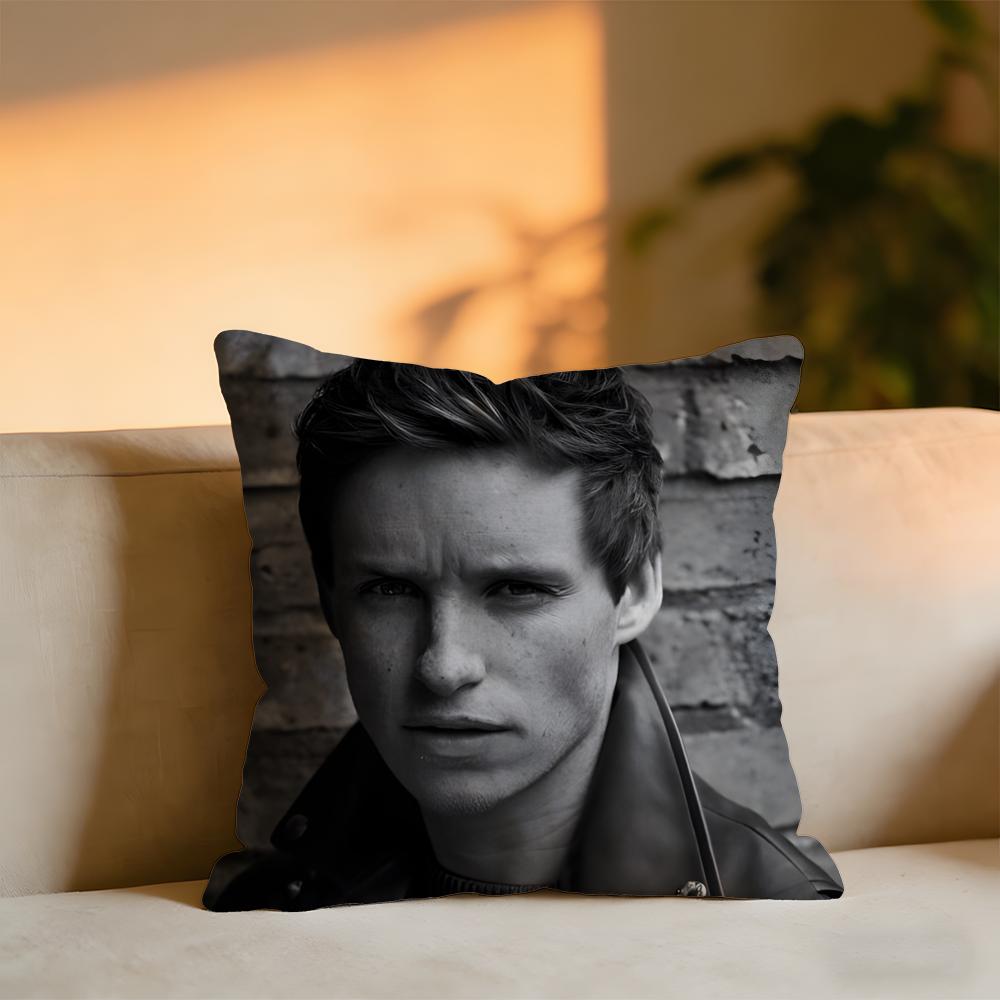 Eddie Redmayne Cushion Cover Cozy Velvet Throw PillowSoft Warm Cushion For Sofa Bed