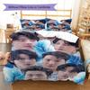 Kpop Boygroup 3-teiliges Bettbezug-Set, Bettwäsche-Set mit Idol-Porträt-Druck, Schlafzimmer Heimtextilien Dekor Ohne Kissenkern Decke Für Popmusik-Fans