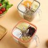 Transparent Seasoning Box Multi Grid Storage Jar New Seasoning Jar  Glutamate Pepper Storage