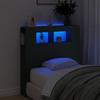 VidaXL LED Headboard, Bed Frame Headboard, Single Bed Accessory, Home Interior Bedroom Furniture, Black 837331