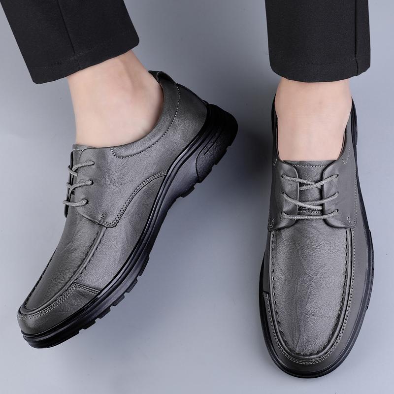 Spring Autumn Men's Leather Shoes Retro Style  Casual  Luxury Brand Italian Shoes Designer 2024 New Fashion