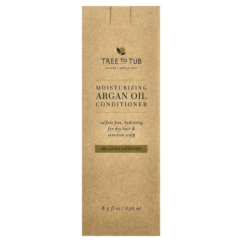 Moisturizing Argan Oil Conditioner, For Dry Hair and Sensitive Scalp, Relaxing Lavender, 250 Ml (8.5 Fl Oz)