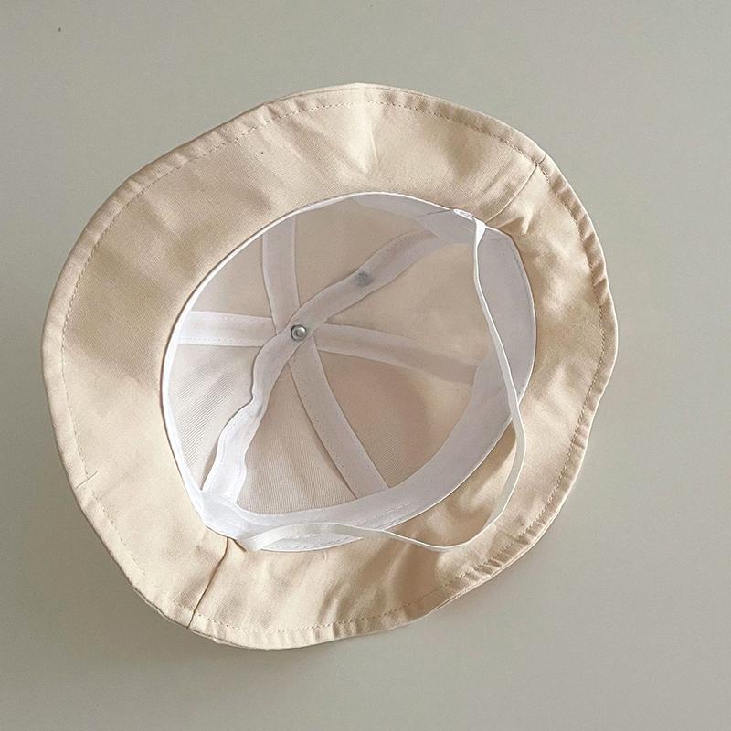 Cute Cartoon Baby Bucket Hat Summer Wide-brim Fisherman Cap for Toddler Boy Girl Solid Color Kawaii Kids Panama Sun Hats