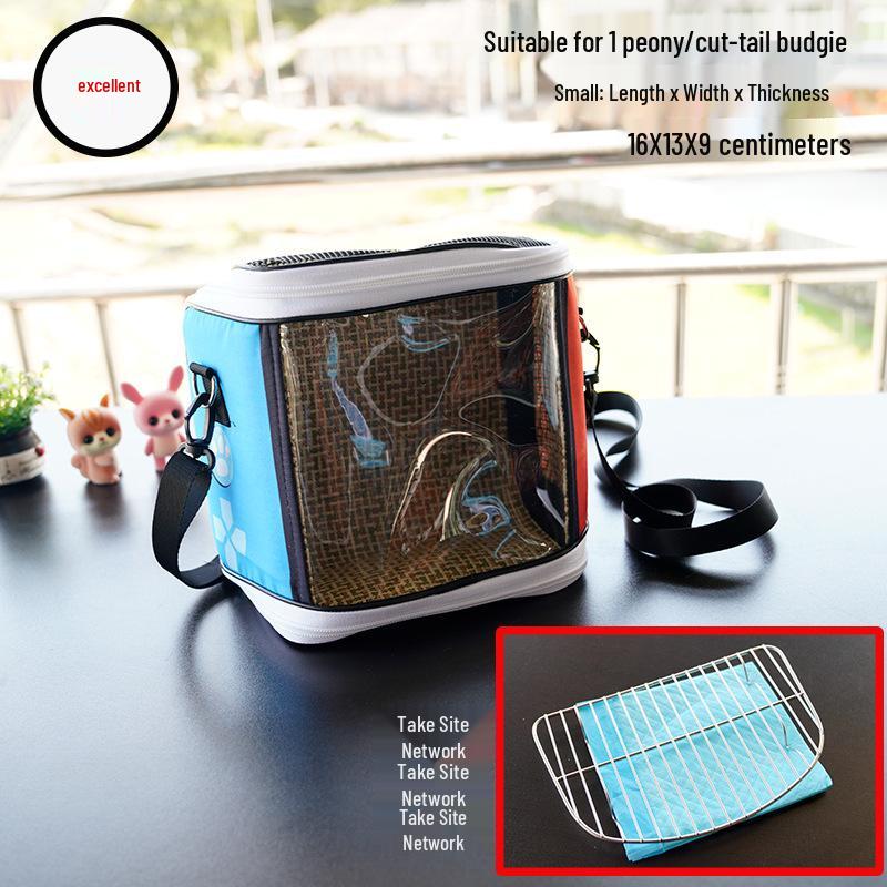 Portable Parrot Bag: Breathable, Transparent, Crossbody Carrier for Budgie & Cockatiel - Detachable Design for All Seasons