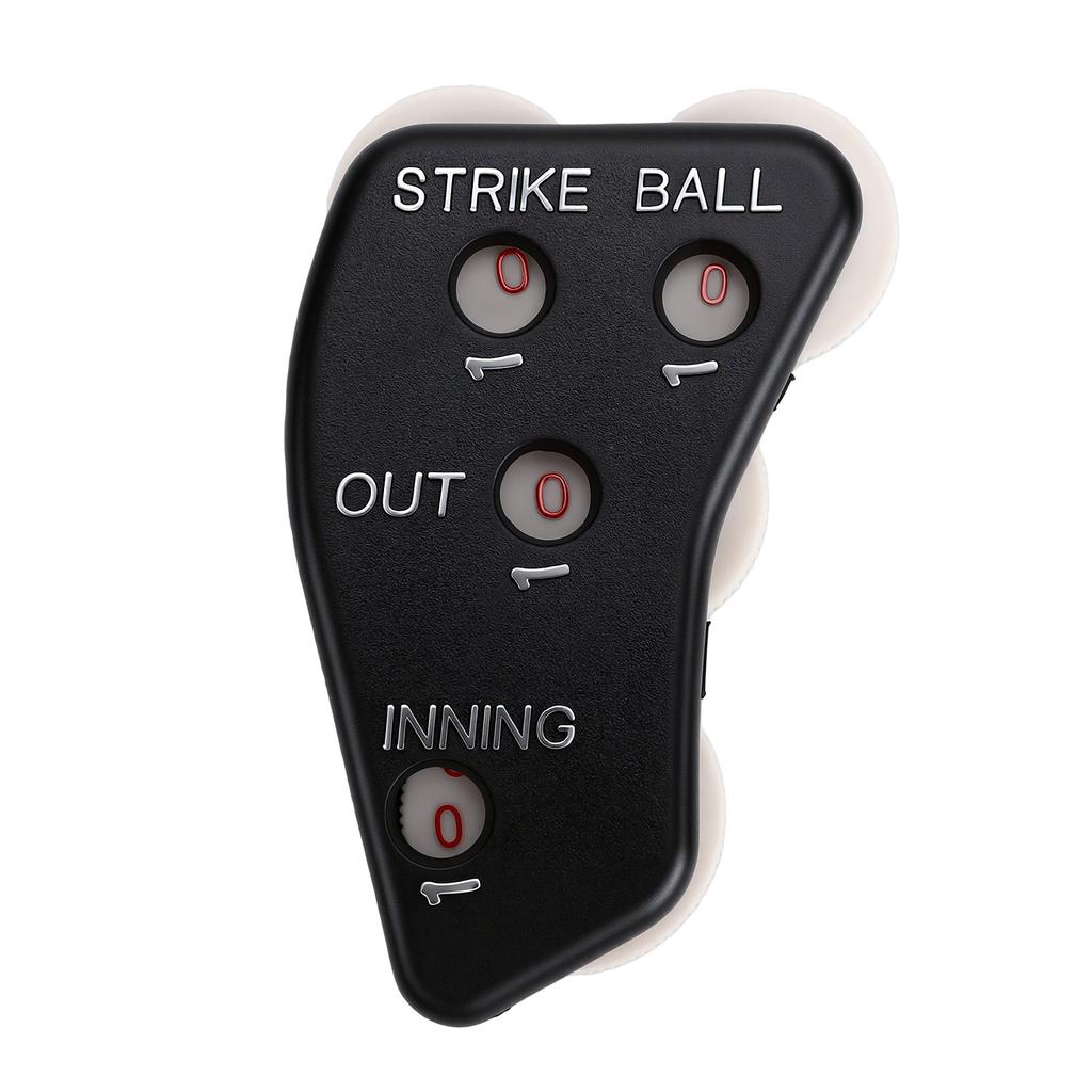 Baseball-Schiedsrichter-Klicker ABS 4 Zifferblätter Baseball-Zähler zum Aufzeichnen von Ausen, Innings, Bällen, Strikes