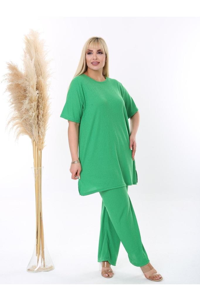 Dámský oblek velké velikosti pod svršek Velké velikosti s volným rozparkem a pružným zavinovacím oblekem