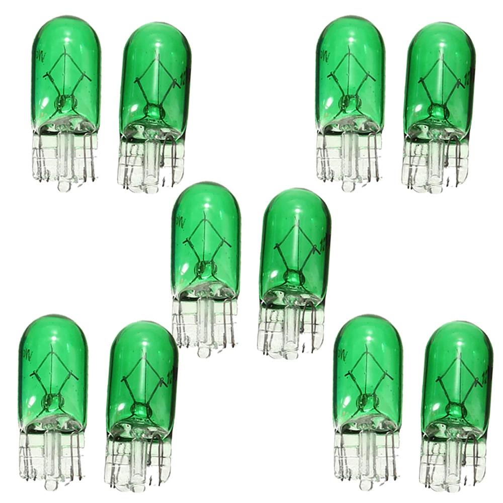 10pcs Car T10 Halogen 3W 194 158 Wedges 12V Car Trument Reading Lights Car Panel Decorative Lights Auto Lamp Accessories