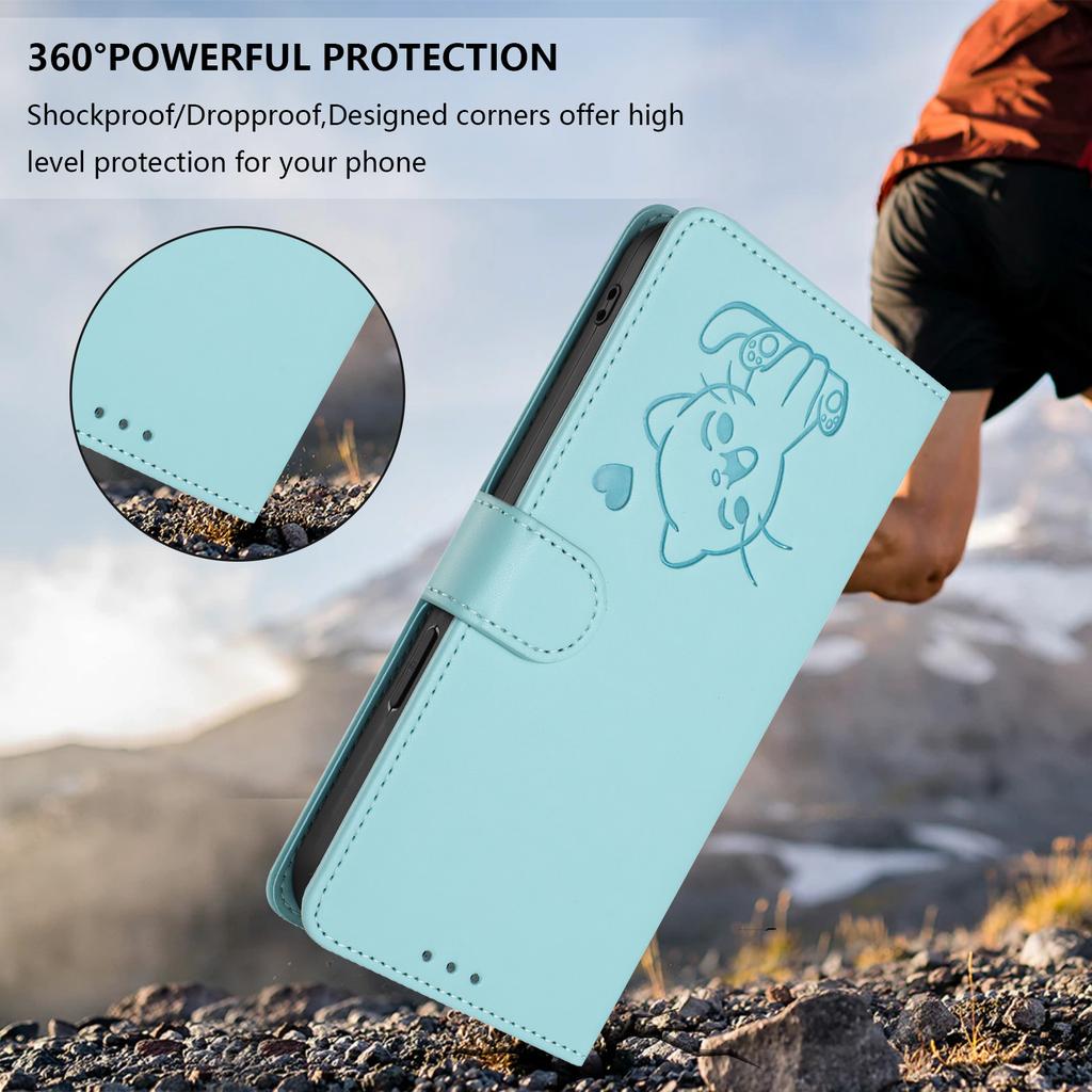 For iPhone 15 Pro Max Kickstand Case Tri-fold Card Bag PU Leather Coated TPU Cover Compatible with