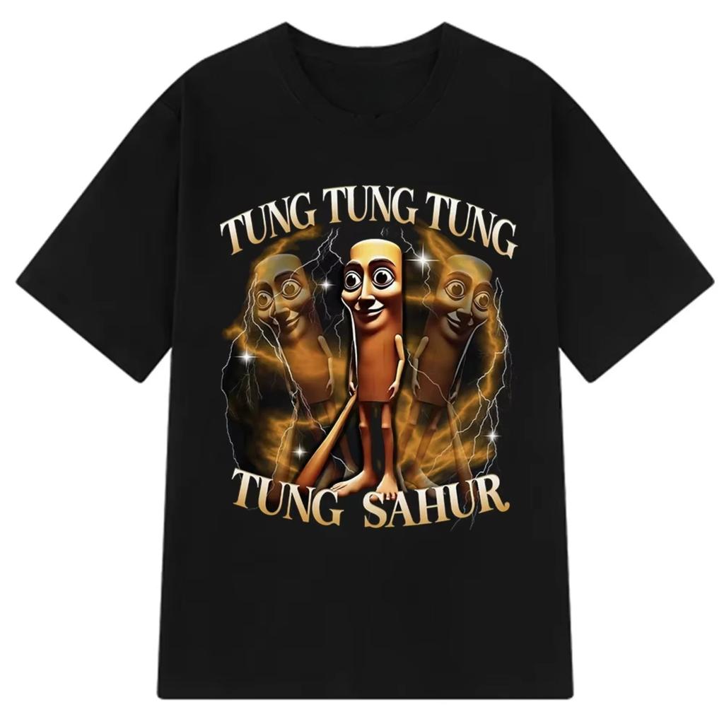 Brr Brr Patapim Tričko Vtipné Italské Brainrot Meme Grafické Tričko Pánské Dámské Letní 100% Bavlna Pohodlné Měkké Trička s O-výstřihem Topy