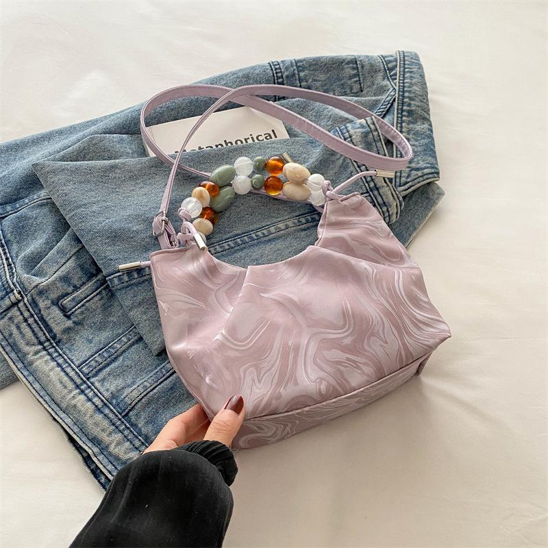 

High-value fashionable Korean version handbag 2025 summer new versatile ins shoulder messenger bag casual dumpling bag розовый