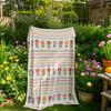 Bohemian Cartoon Throw Blanket  Thin Soft Breathable Summer Style For Sofa Office Camping  Multipurpose Decor