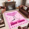 Valentine Love Theme Crystal Velvet Rug Personalized Custom Name Text Soft Floor Mat Home Decor