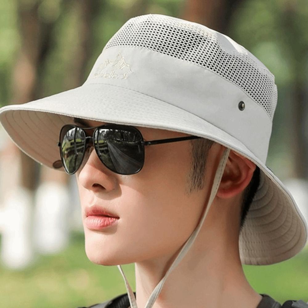 For Men Outdoor Cycling Cap Polyester Bucket Hat With Neck Flap Women Sun Hat Summer UV Protection