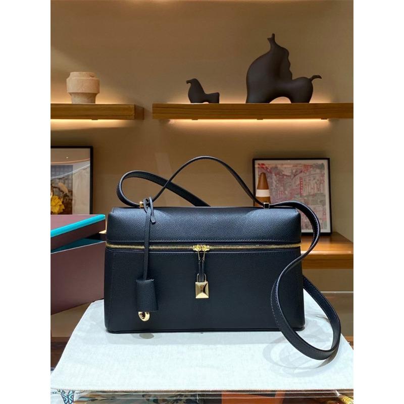 LP27 Bag, Lunch Box Bag, Palm Pattern Cowhide Women's 2023 Autumn and Winter New Temperament Portable Shoulder Crossbody Cosmetic Bag