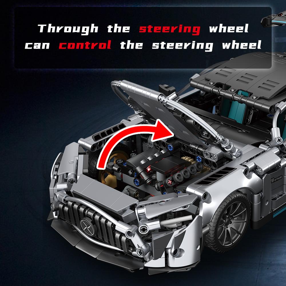 Set de blocuri de construcție pentru mașini sport la scară, kit de modele de 1309 piese pentru vârste peste 12 ani și adulți, jucării super mașini pentru băieți