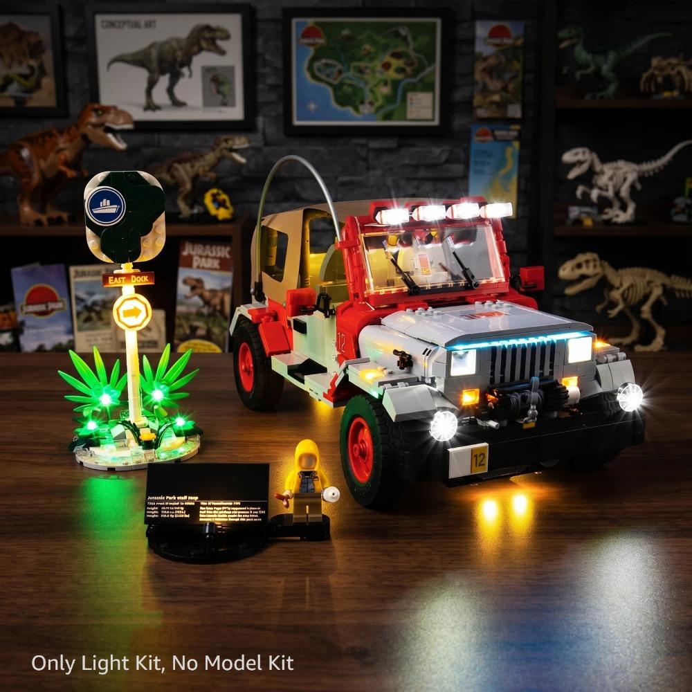 LED Lighting Set Suitable for LEGO Jurassic Park Jeep® Wrangler 77984 Building Blocks